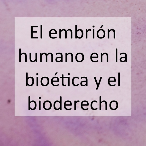 El embrión humano en la bioética y el bioderecho